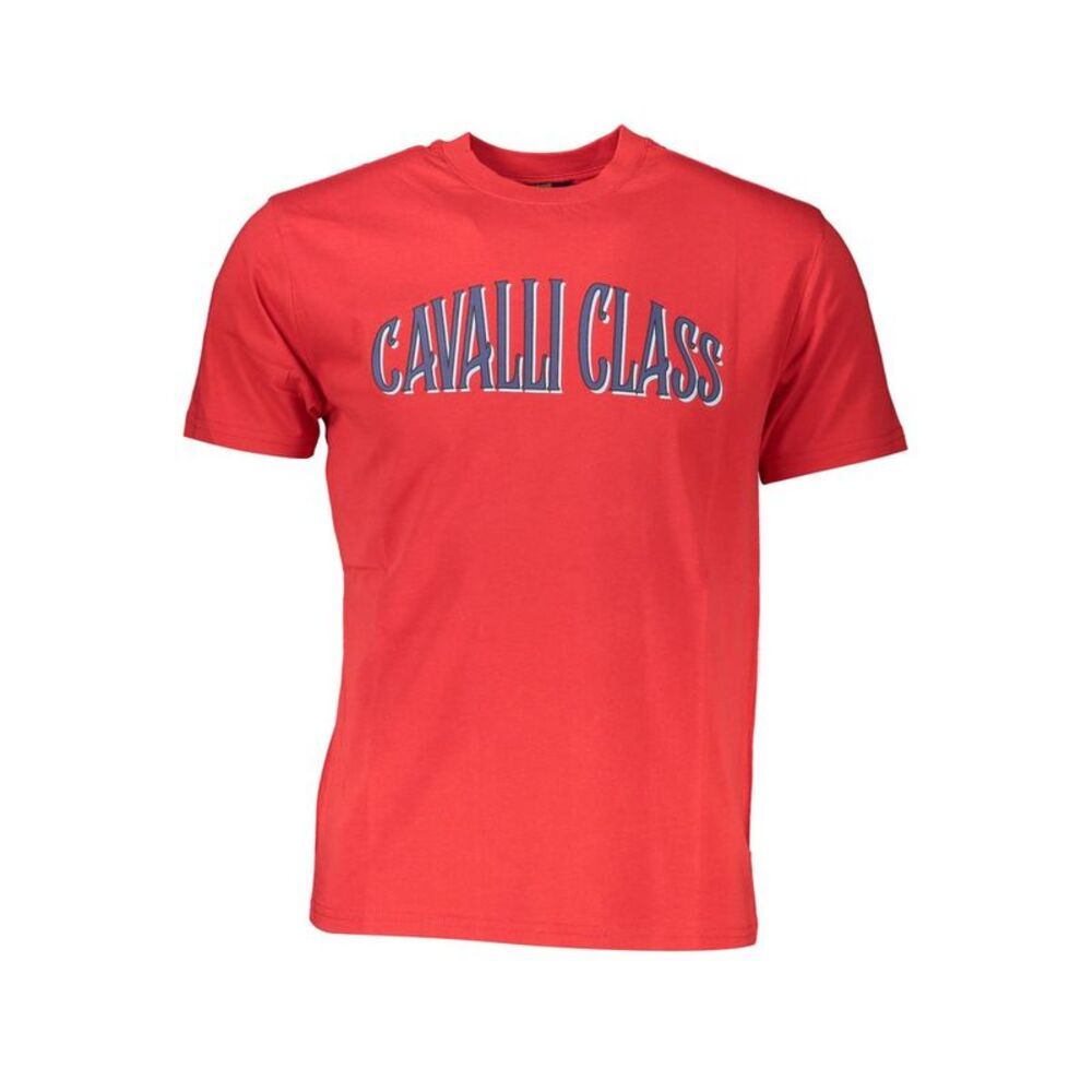 Cavalli Class Red Cotton Men Men's T-Shirt